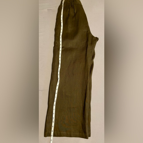 DISSH Norah Olive Linen Pant Size 4 - Picture 8 of 15
